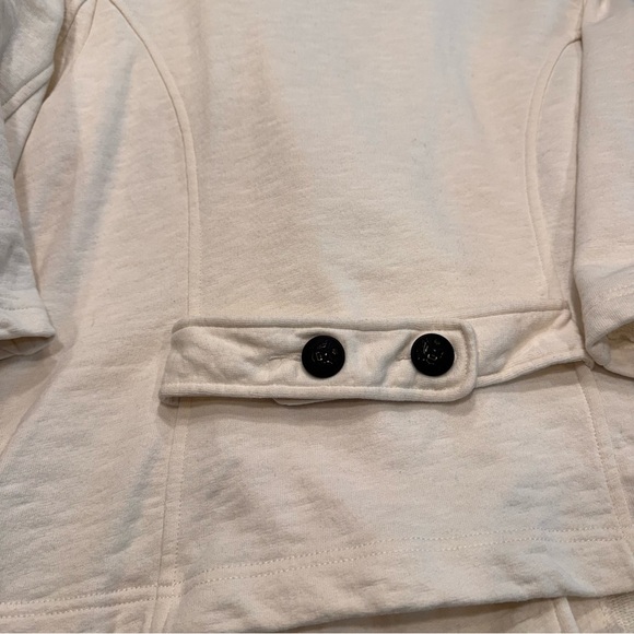 Ralph Lauren Polo Jeans Womens Double Breasted Short Ivory Coat Jacket Sz L - Picture 11 of 12